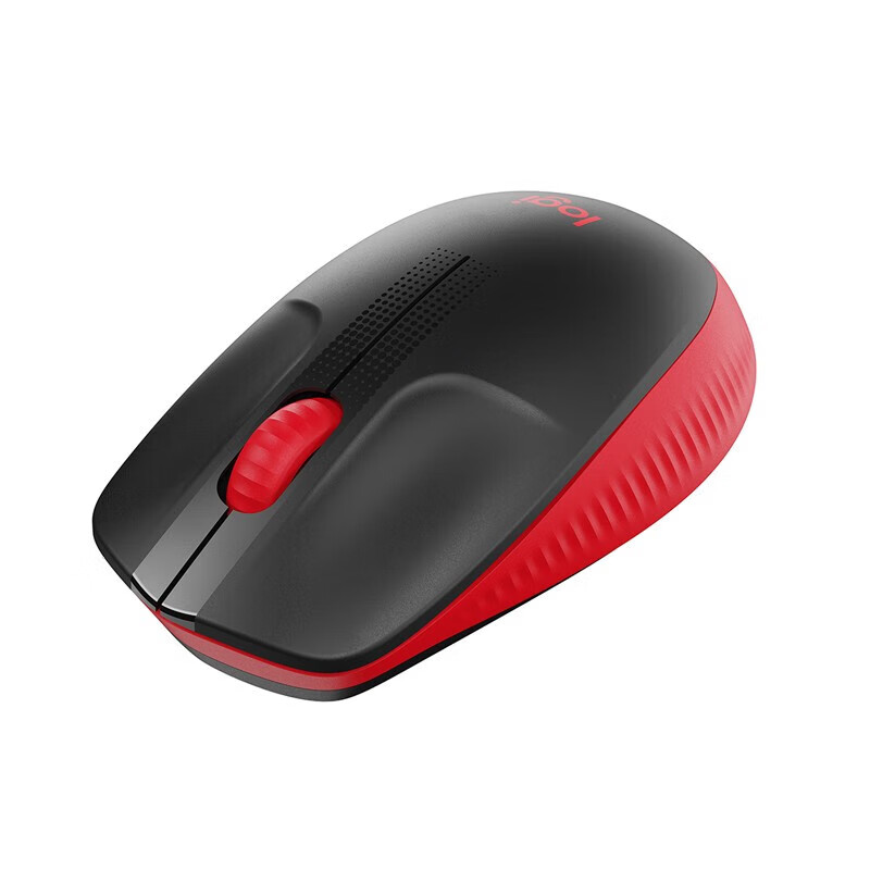 罗技罗技（Logitech）M190无线鼠标 中大手全尺寸笔记本电脑办公即插即用对称防滑纹理省电模式 红色