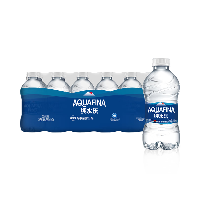plus、需凑单：百事可乐 纯水乐 AQUAFINA 饮用水 350ml*24瓶 