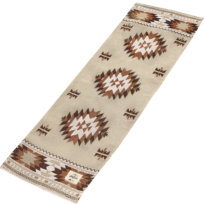 牧高笛（MOBIGARDEN）朝霞桌毯 户外露营复古双面双色加厚提花毯子 NX22671032 象牙白