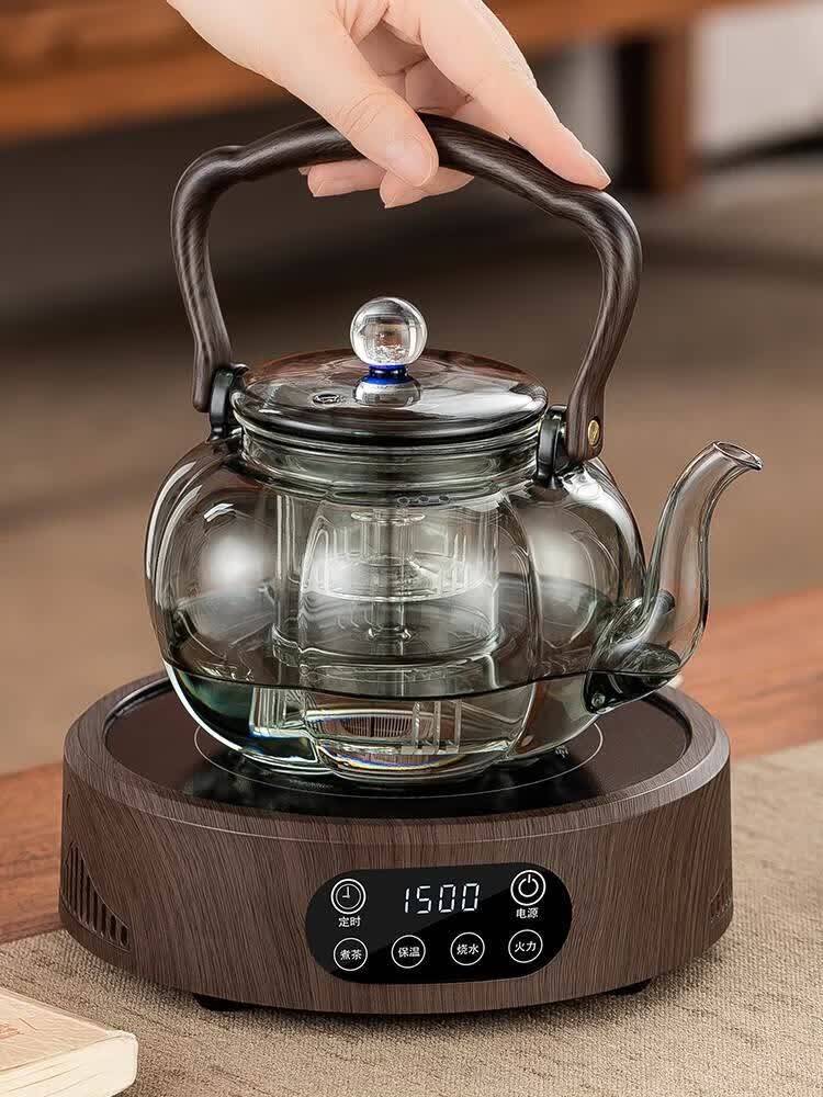 oemg煮茶壶家用2024新款高端蒸煮两用玻璃养生壶围炉煮茶器电陶炉烧水
