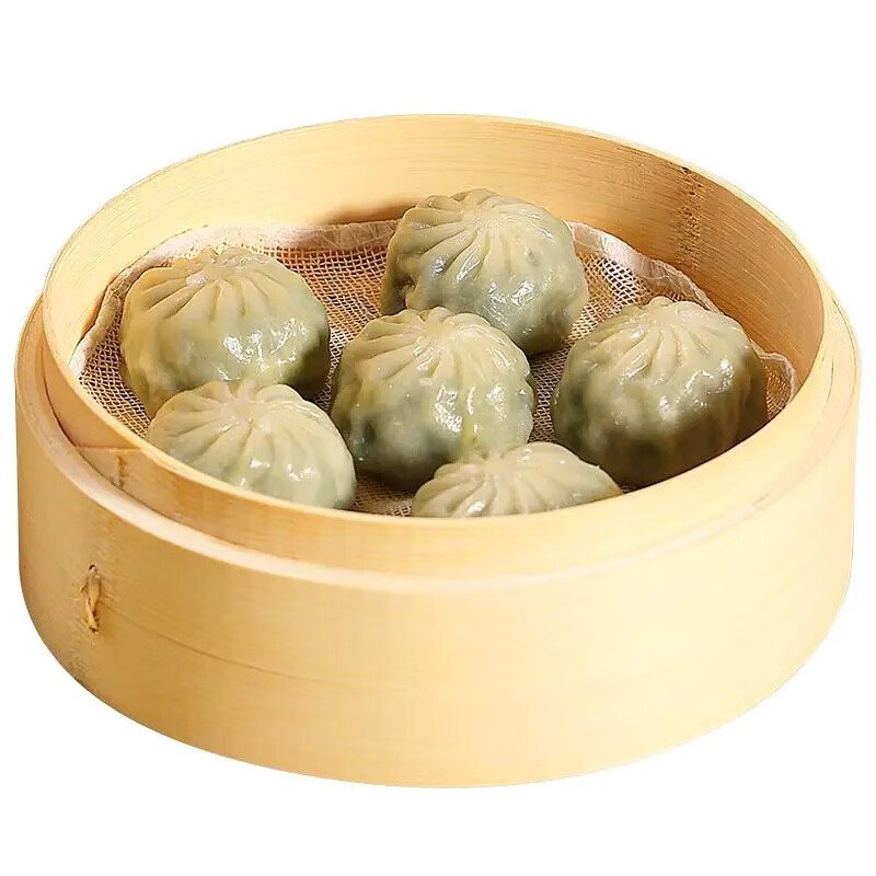 锦浔正宗水晶薄皮素包子韭菜鸡蛋早餐半成品速冻食粉丝包嵊州小笼包 素三鲜包子【2100g】35g*60个