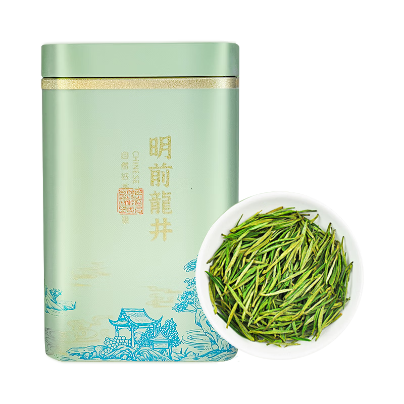 雅泉云台碧绿茶叶 龙井春茶 高山嫩芽豆香浓香高性价比口粮茶日常自饮罐装125g