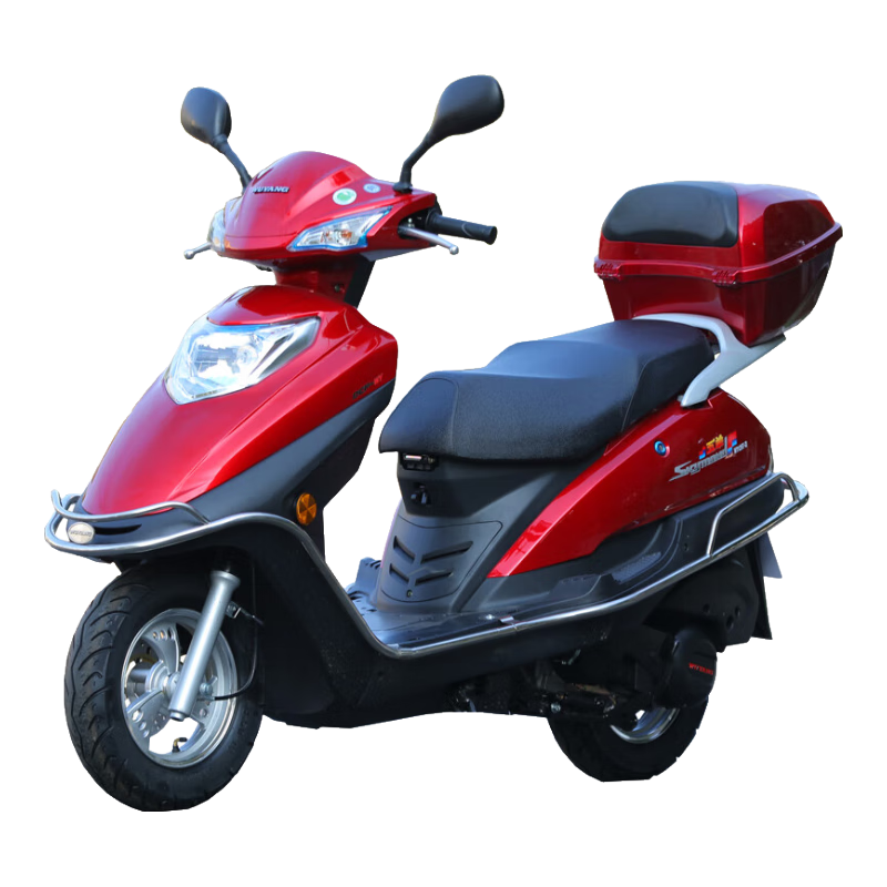 五羊五羊原裝踏板車(chē)摩托車(chē)125燃油電噴可上牌全新省油男女通用外賣(mài)車(chē) 五羊牌玉鉆款 紅色 下單送禮品 手續(xù)齊全 可上牌