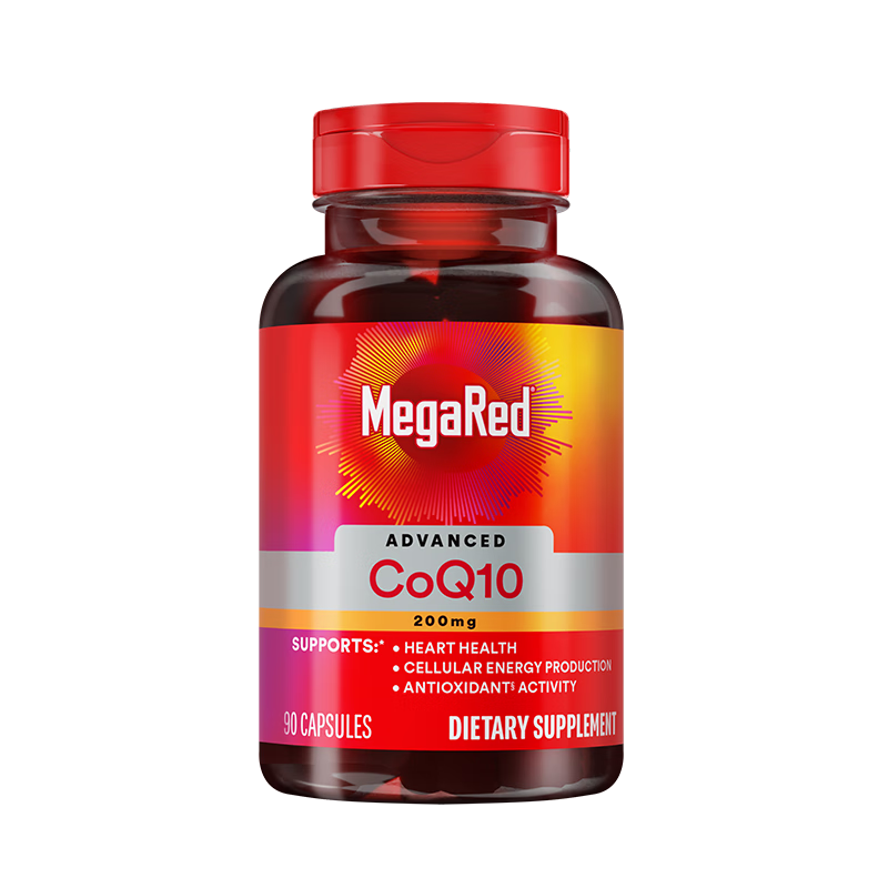 MegaRed脉拓辅酶q10胶囊高含量美国原装进口护养心脏心肌coq10 200mg30粒