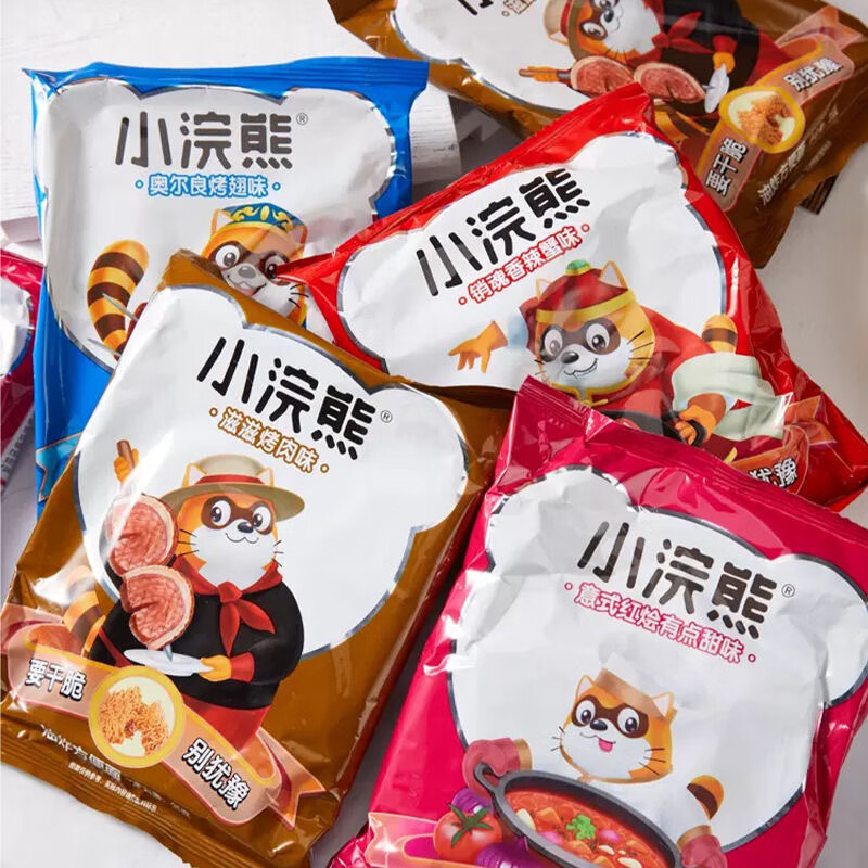 统一小浣熊干脆面 捏碎面点心面干吃面方便面整箱童年味道 小浣熊混合口味【30包】