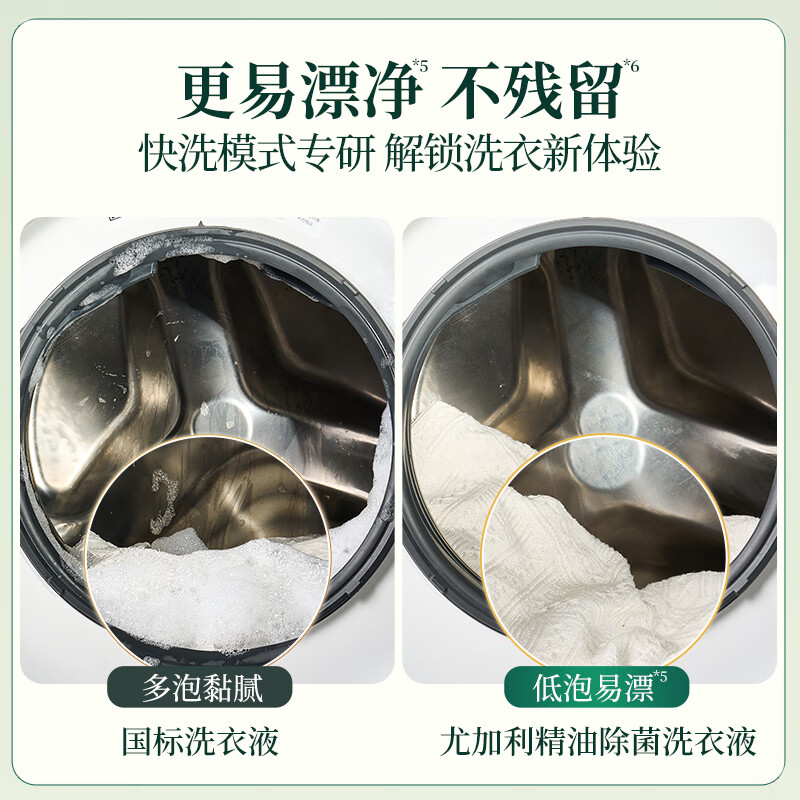 蔬果园快洗洗衣液 快洗速净持久留香柔顺护色洗衣液 除菌除螨低泡易漂 【尤加利】快洗1kg