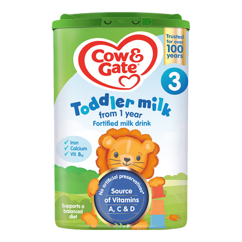 牛欄（Cow&Gate）英國牛欄 嬰幼兒配方奶粉 愛爾蘭純凈奶源800g【首頁咨詢立減】 3段（1-2歲）-4罐 效期27.2