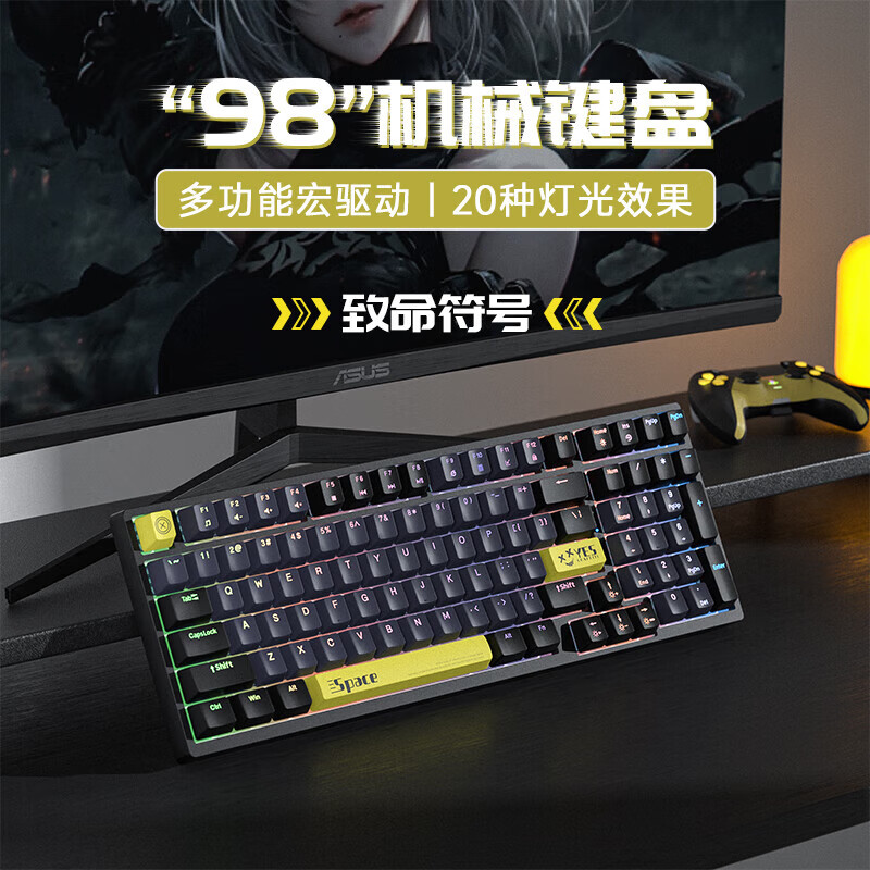 ONIKUMAе 羺ϷСߴ 61Я칫С̲RGB̨ʽƽʼǱ G38š᡿98е 99Ԫ