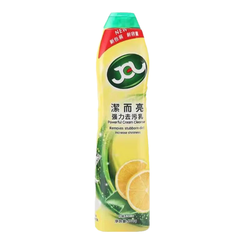 洁而亮强力清洁乳 家政不锈钢瓷砖清洁剂 强力除垢厨房不锈钢清洗剂柠檬香600g 600g柠檬香*1瓶