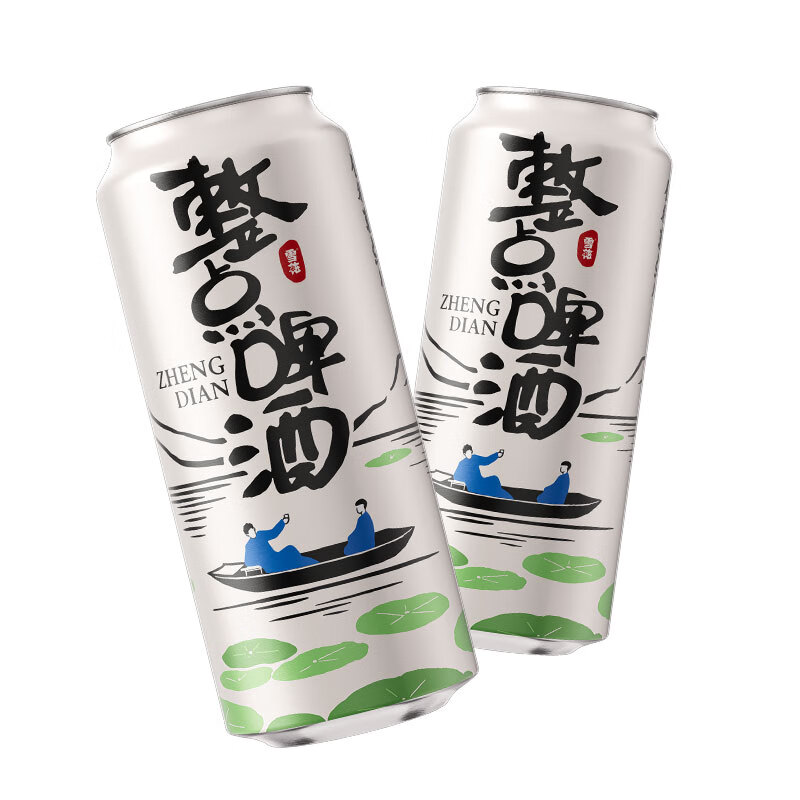 雪花啤酒 整点啤酒 500mL 24罐 整箱装