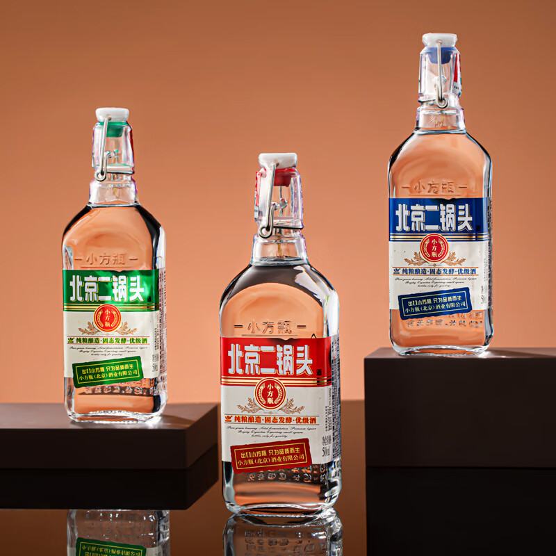 出口小方瓶 永丰牌北京二锅头 经典三色混清香型白酒 42度 500ml*6瓶 礼盒装