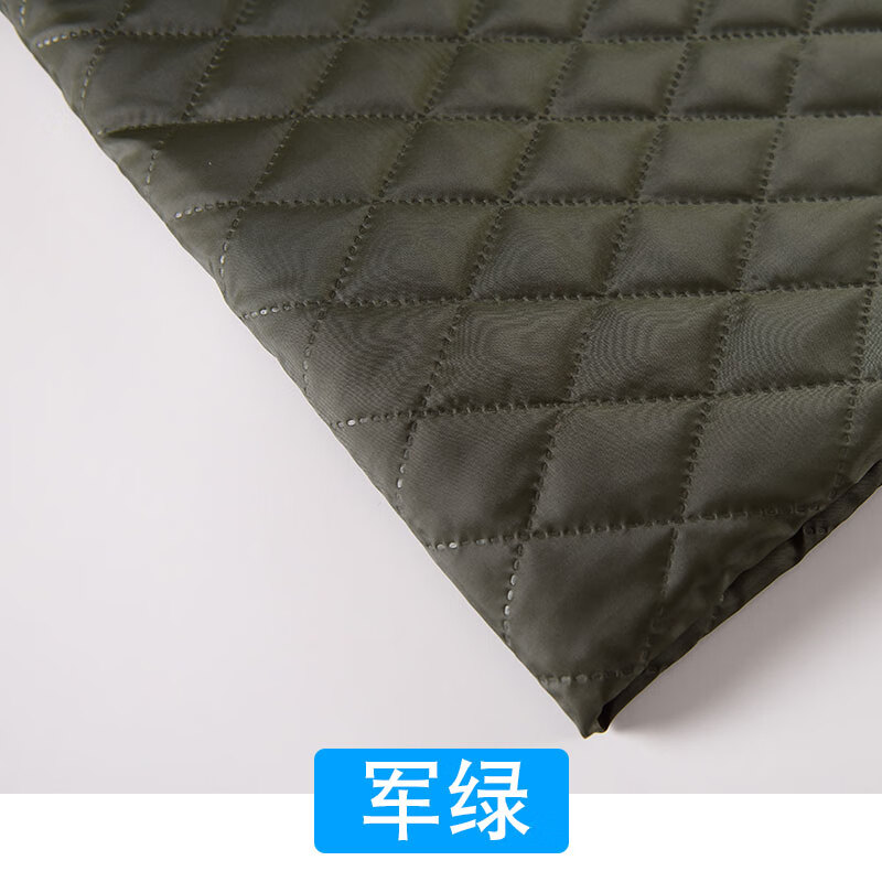 秋冬薄款夾棉毛呢壓棉面料呢子服裝里子布內(nèi)襯絎棉復(fù)合手工布料 軍綠色114