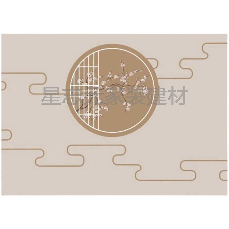 YWZR新中式壁布背景墻壁紙禪意書(shū)房花鳥(niǎo)壁畫(huà)臥Q室客廳沙發(fā)影視墻 無(wú)縫宮廷蠶絲布(1平方米)