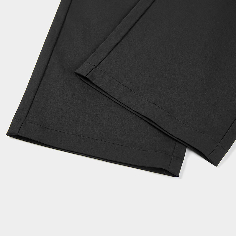 黑鲸松紧裤腰休闲裤男舒适直筒裤男休闲男裤 黑色08 XL