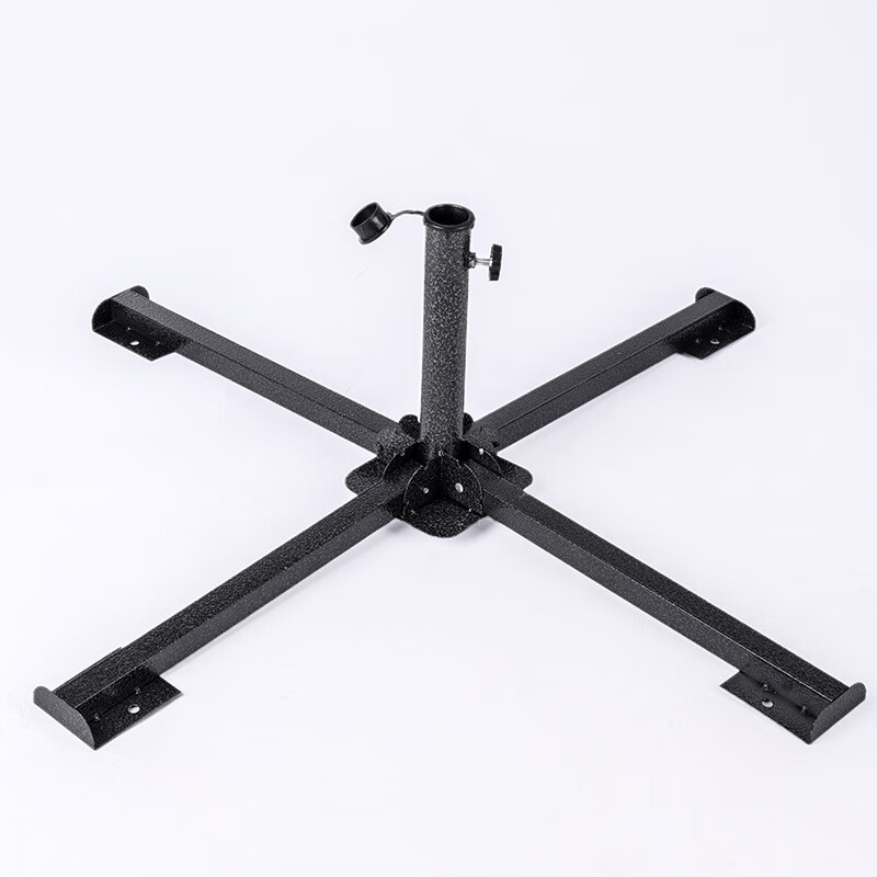 柯笙（kesheng）大號戶外遮陽傘大擺攤傘太陽傘折疊底座廣告?zhèn)愕?黑色十字折疊底座