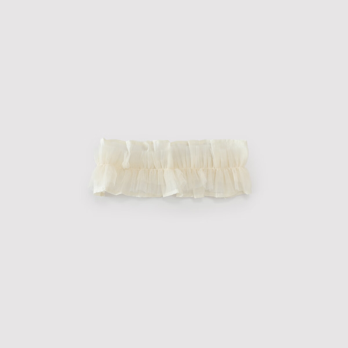 巴厘小豬女寶寶發(fā)帶甜美可愛蕾絲發(fā)飾春秋季嬰兒護(hù)頭囟門帽胎帽新生兒頭飾 奶白 43cm