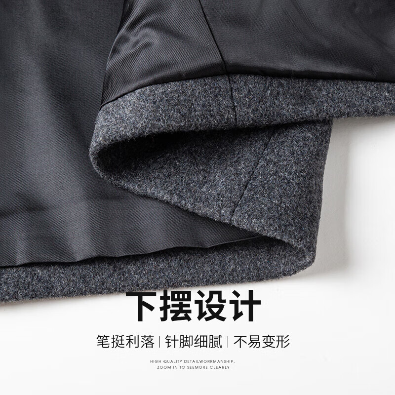 SHANSHAN杉杉羊毛西服外套男秋冬季加厚保暖易打理男士外套商务通勤西装 黑色 L /175【建议115-135斤】
