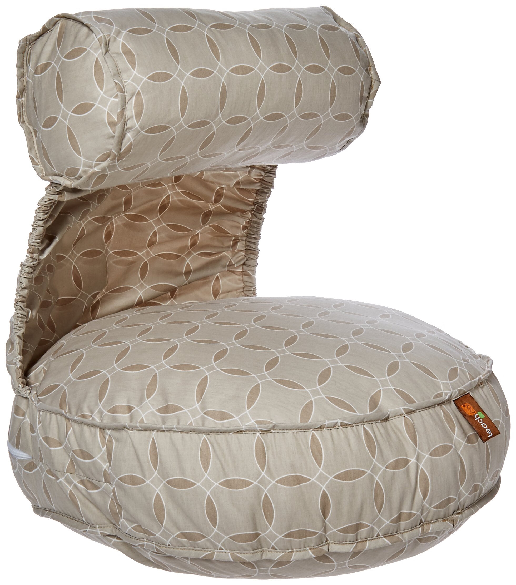 LEACHCO Preggie Pouffe 孕婦軟坐墊，灰褐色戒指