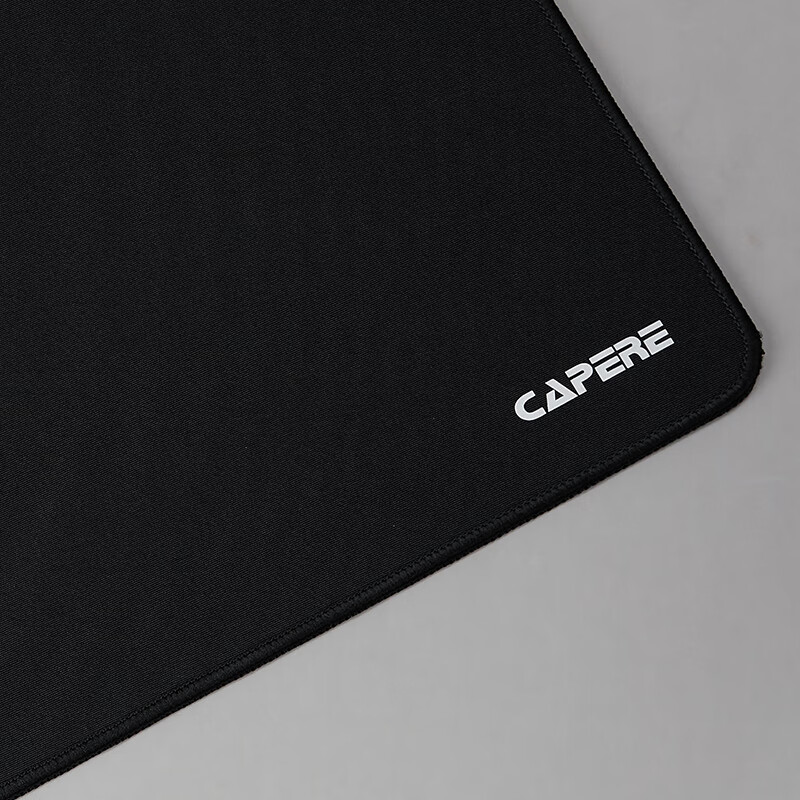 CAPERE (铠雷)防水尼龙鼠标垫【中性偏滑】考杜拉轻粗面顺滑坚韧耐磨竞技游戏垫 CORDURA 电脑滑鼠垫 防水垫-中号黑色【1代】