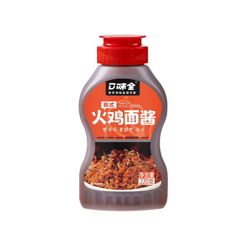 口味全0脂肪火鸡面酱220g 韩式拌面拌饭下饭酱超辣料包火锅蘸酱冷面酱 韩式火鸡面酱220g*2瓶