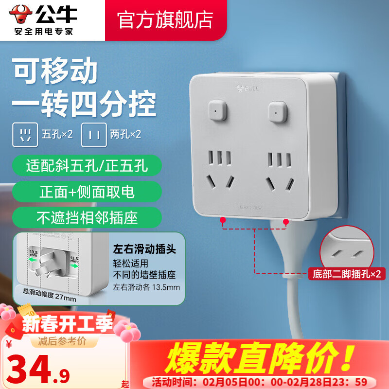 ���ڲ�������ţ��BULL�� ���� /����/һת��๦�ܲ���/������86��ǽ�ڲ���/���������ҡ����� 86�� �ɵ�ʽһת�ķֿز�����ʯ��93023S