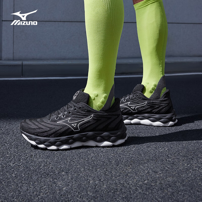 美津浓（MIZUNO）25年新款 运动鞋男女跑步鞋透气缓震回弹慢跑鞋WAVE SKY 8