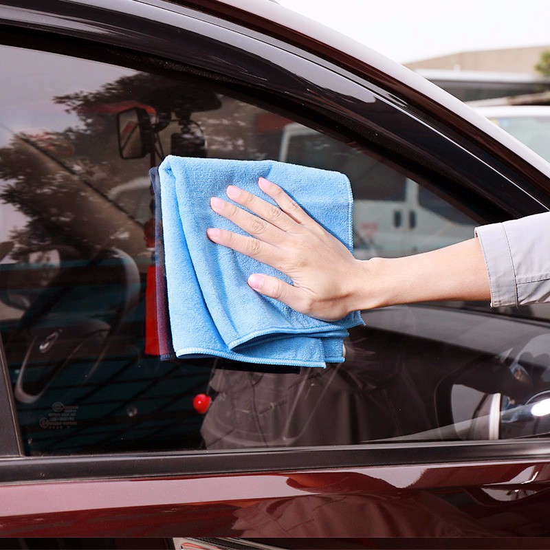 卡饰社（CarSetCity）微纤维洗车毛巾 车用吸水毛巾抹布擦车布 汽车抛光打蜡毛巾 小号3条装（40*40cm）