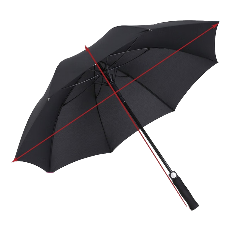 益馨榮 長(zhǎng)柄雨傘黑色男商務(wù)禮品傘定制廣告?zhèn)愣ㄗ鲇∽钟ogo 8骨長(zhǎng)柄加大加粗黑色（3人）