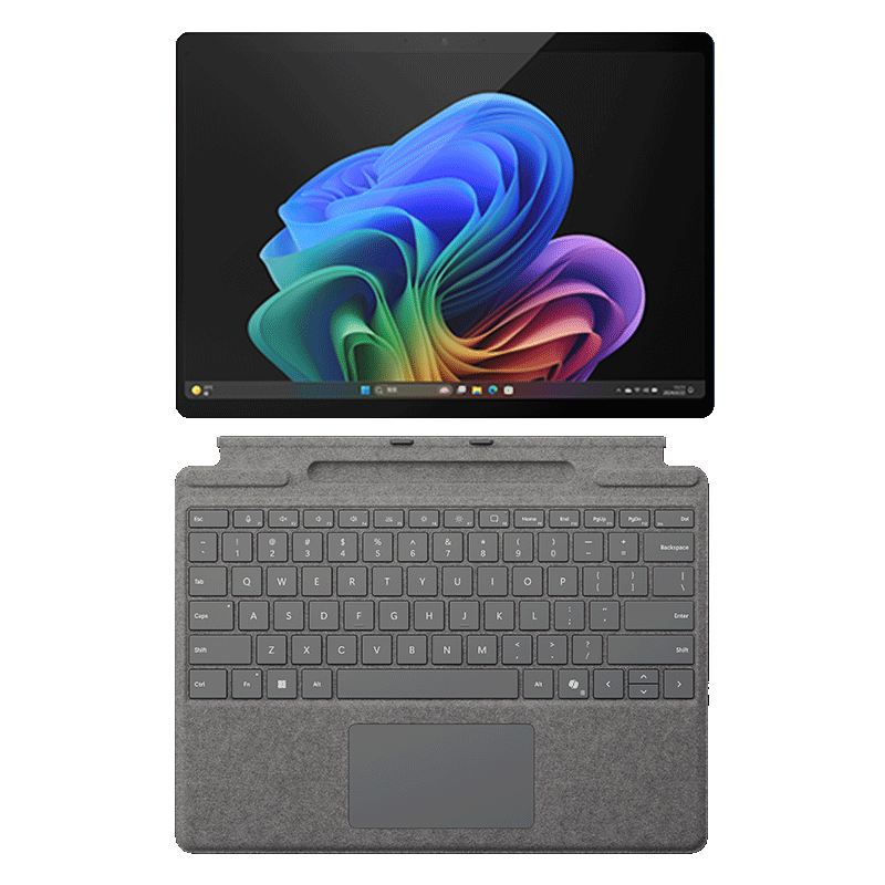 微軟（Microsoft）Surface Pro第11版 二合一筆記本電腦 AI PC 驍龍X Elite 16G 1T亮鉑金 進階版套裝 配亮鉑金鍵盤