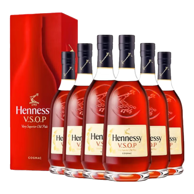 軒尼詩(shī)（Hennessy）VSOP 法國(guó)進(jìn)口 干邑白蘭地酒 洋酒烈酒 禮盒裝 VSOP 700mL 6瓶