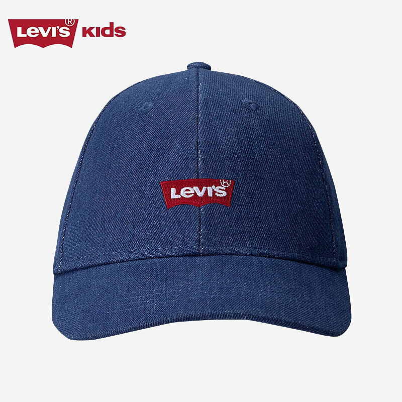Levi&#039;s【头小女生】李维斯鸭舌帽棒球帽儿童男女童运动帽遮阳帽子 水洗蓝 8/20【建议头围54-56cm】