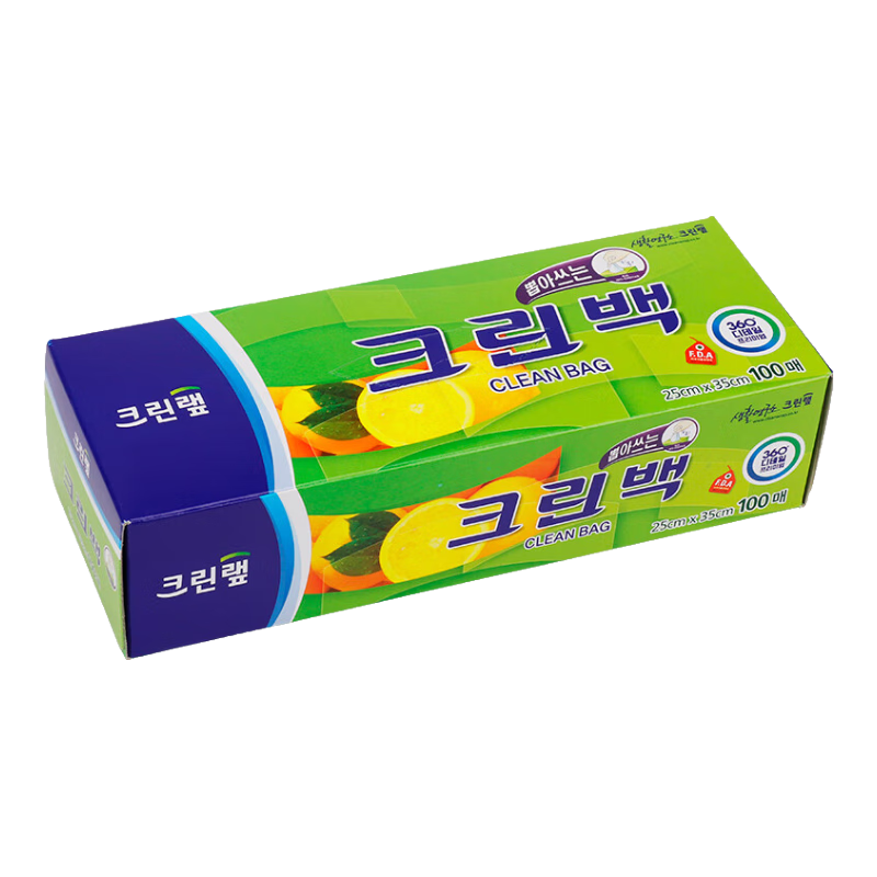 克林萊韓國(guó)進(jìn)口保鮮袋盒裝抽取式食品級(jí)加厚便攜蔬菜水果存儲(chǔ)袋子 進(jìn)口保鮮袋25*35cm平口式(100個(gè))