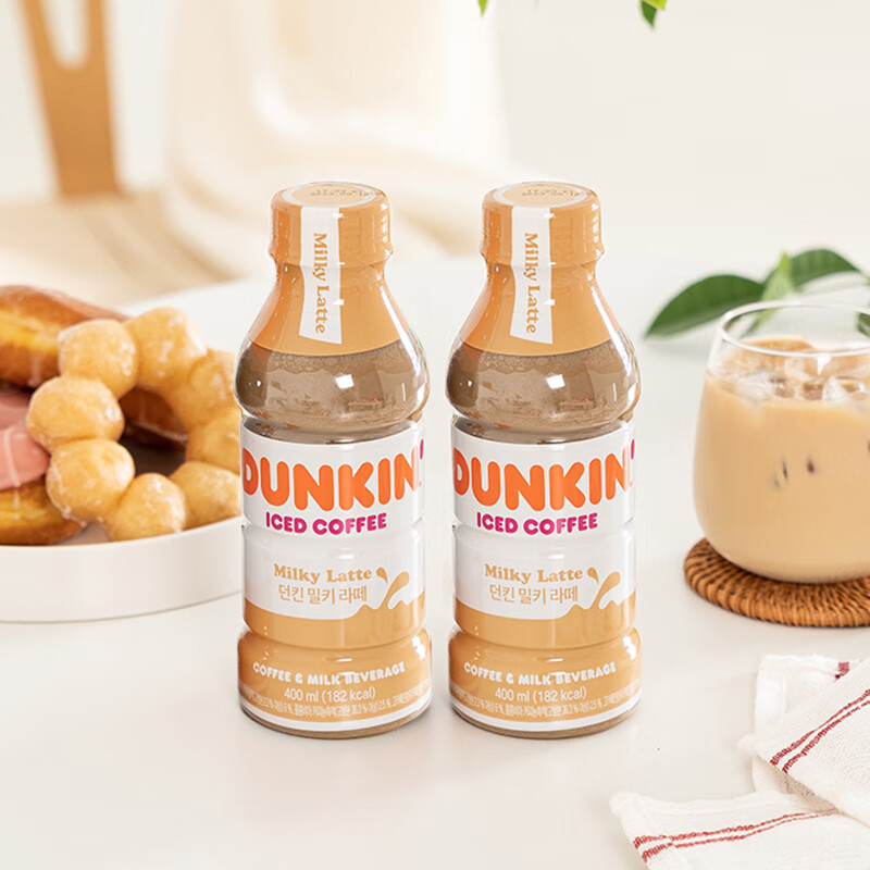DUNKIN' 韩国进口当肯即饮咖啡 拿铁咖啡400ml【25.8.10到期】