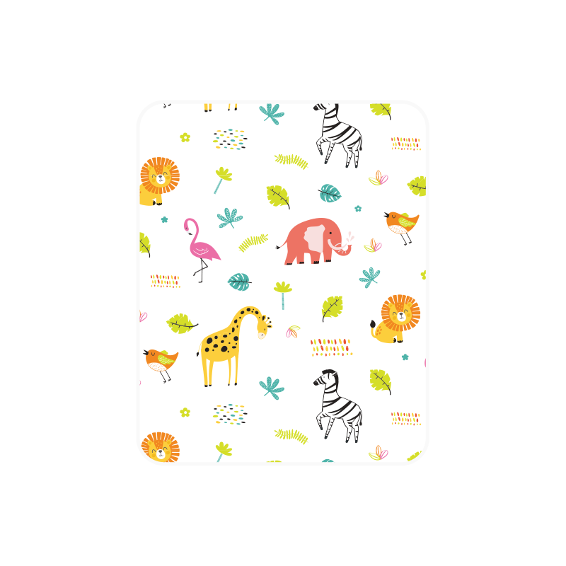 棉之潤嬰兒隔尿墊防水可洗透氣7A抗菌寶寶防尿床單防漏 80*100cm動物園
