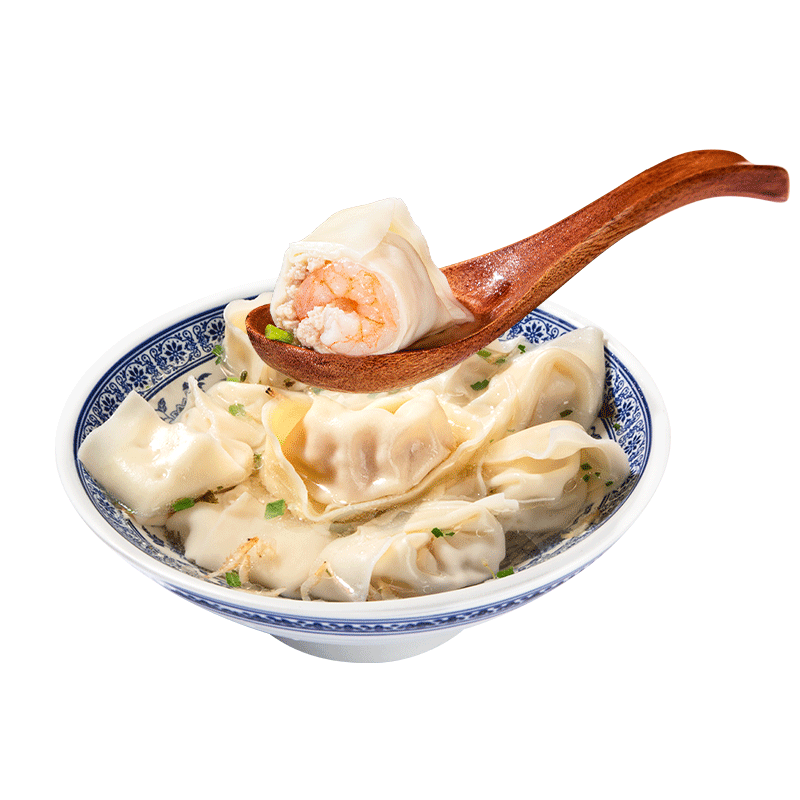 鹿有有整颗虾仁大馄饨288g/袋(12只)云吞混沌儿童早餐速食冷冻