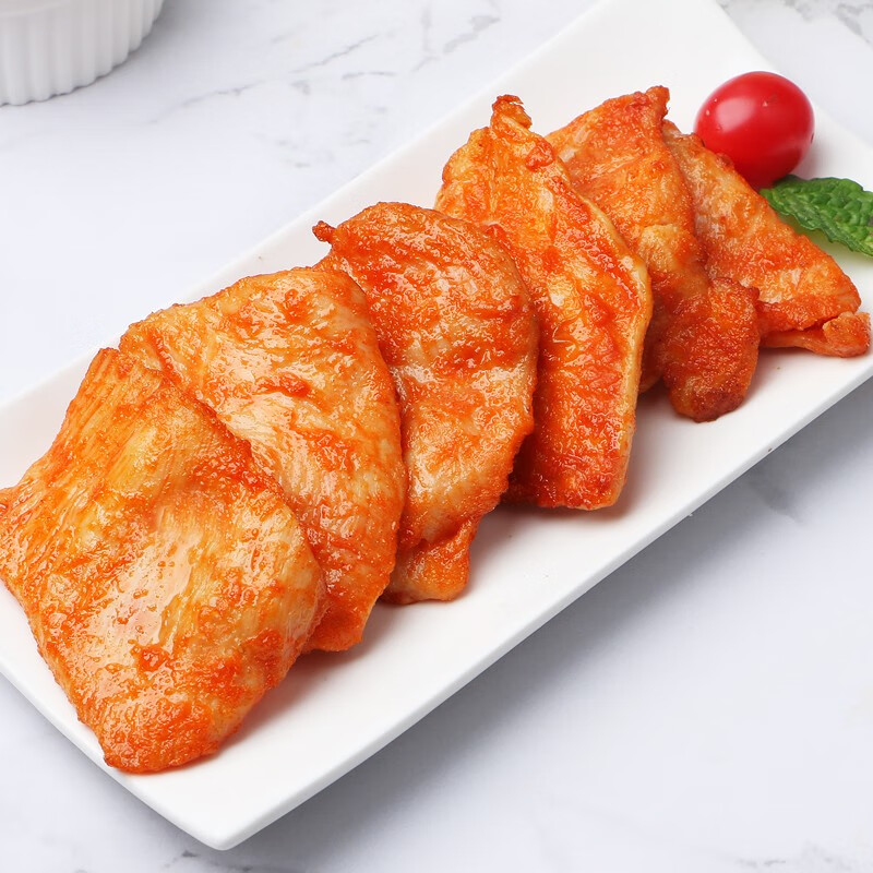 苏墨奥尔良里脊肉片 铁板里脊肉串 新鲜烧烤油炸鸡肉串 搭配手抓饼早