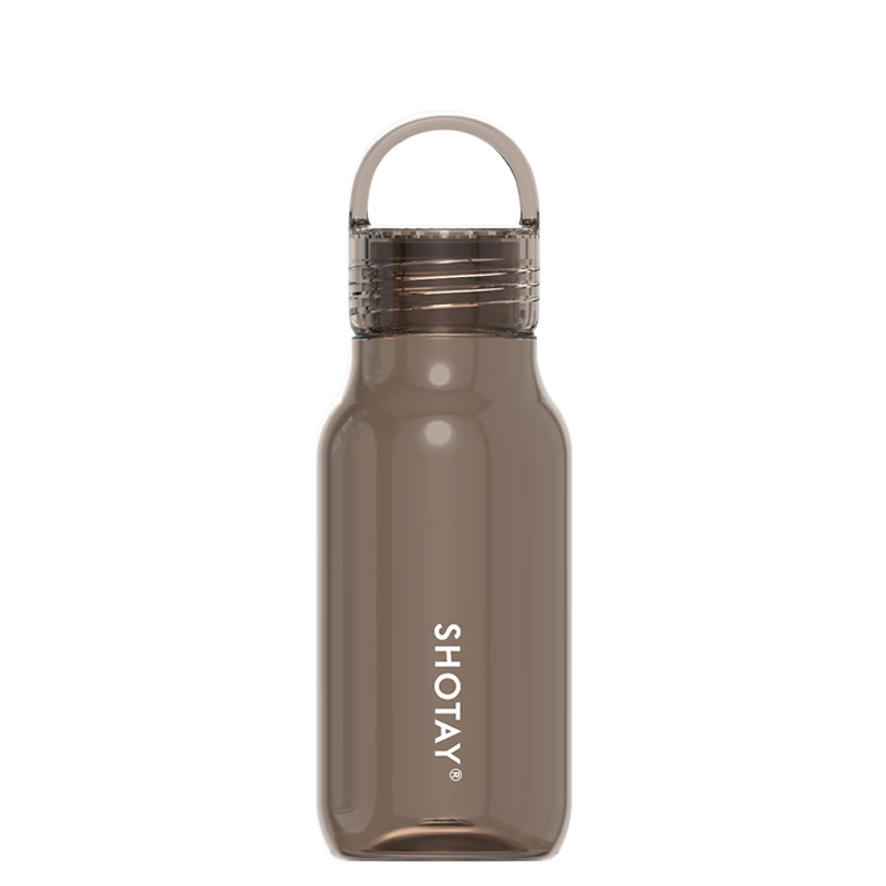 尚泰SHOTAY简约塑料水杯430ml tritan材质时尚男女水杯子ST-7610咖色