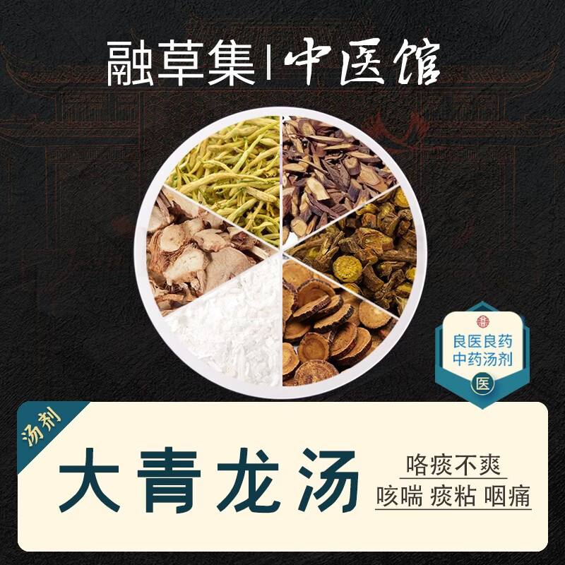 融草集 经典方剂 大青龙汤 加减 中药饮片汤剂 大青龙汤 自煎 7剂
