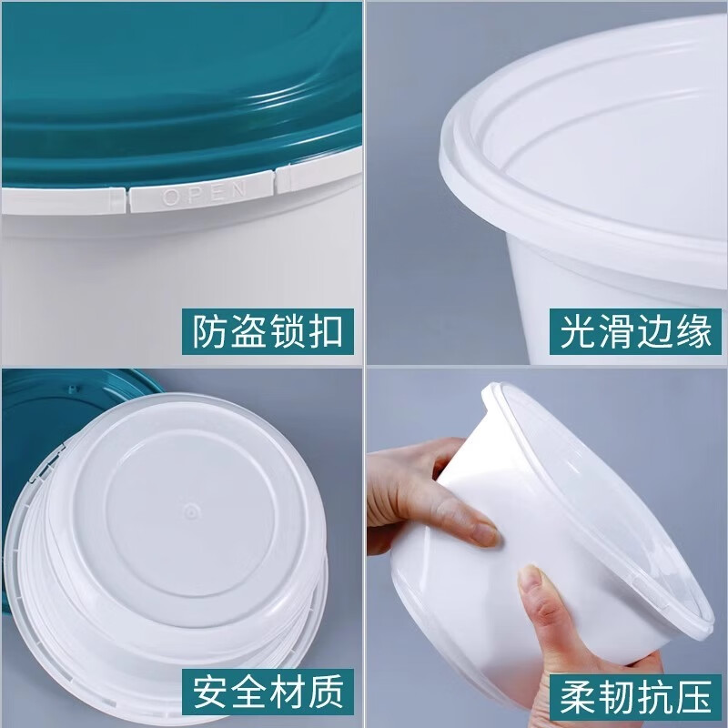 奇典餐盒一次性碗锁扣快餐盒圆形饭盒防漏汤面碗麻辣烫外卖打包盒整箱 【特厚】1050圆形+红盖 150套