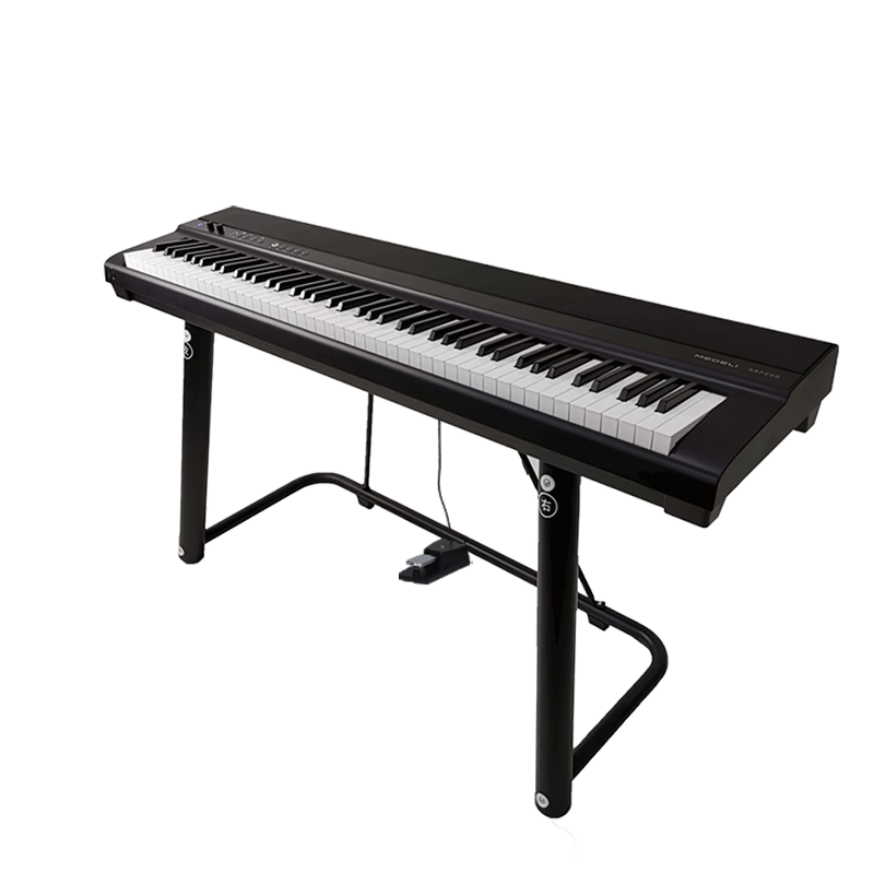 美得理（MEDELI）SAP200便攜電鋼琴88鍵重初學(xué)專業(yè)家用智能 黑琴體+U型琴架+單踏板
