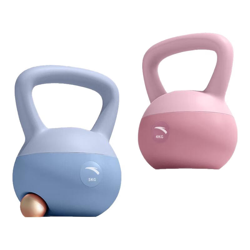 安踏软壶铃女健身家用练臀软式壶铃运动力量训练提壶哑铃456KG 蓝色 6kg