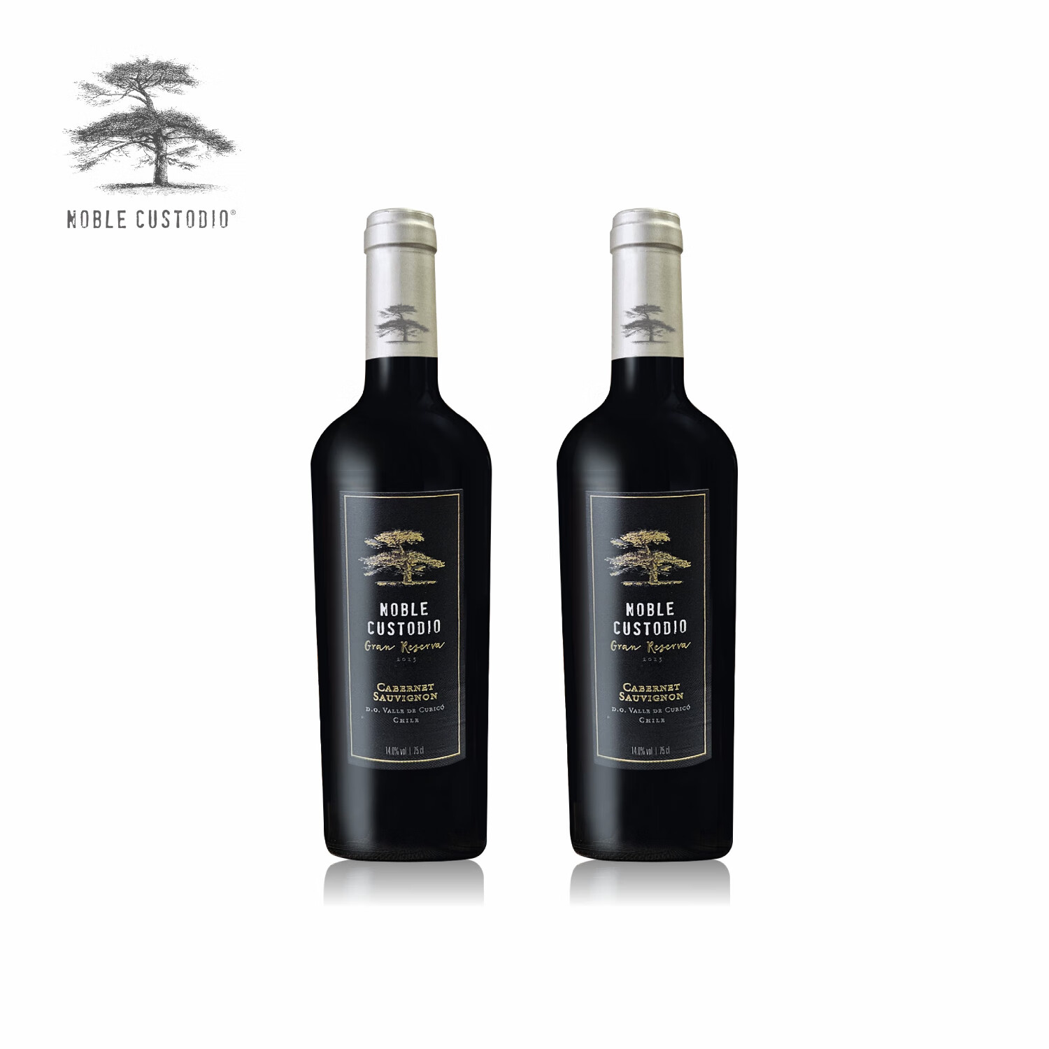 智松 NOBLE CUSTODIO特级珍藏赤霞珠红葡萄酒 750ml*2瓶