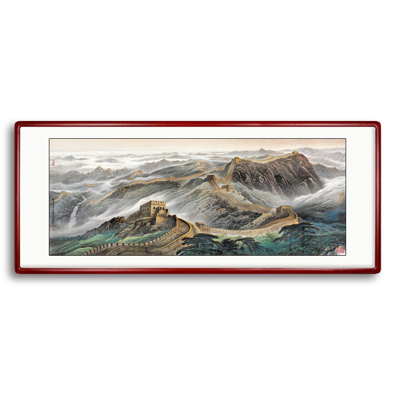 ʢ�����ﳤ�ǻ�ɽˮ����ɽ��ˮ��ɽͼ������������ǽװ�λ��칫�ҹһ� ���ﳤ�ǡ�Da ���ÿ С��206*86cm(ʵľ��+�л�����)