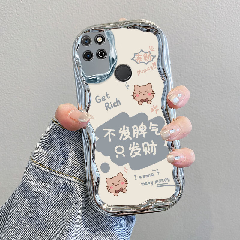 慕文适用华为NzoneS7手机壳SP100中国移动nzone智选保护S7套nznoes新款硅胶nz0nes防摔全包zones女5G男 电镀奶油纹-银色-JY292不发脾气只发财 华为智选 NZONE S7