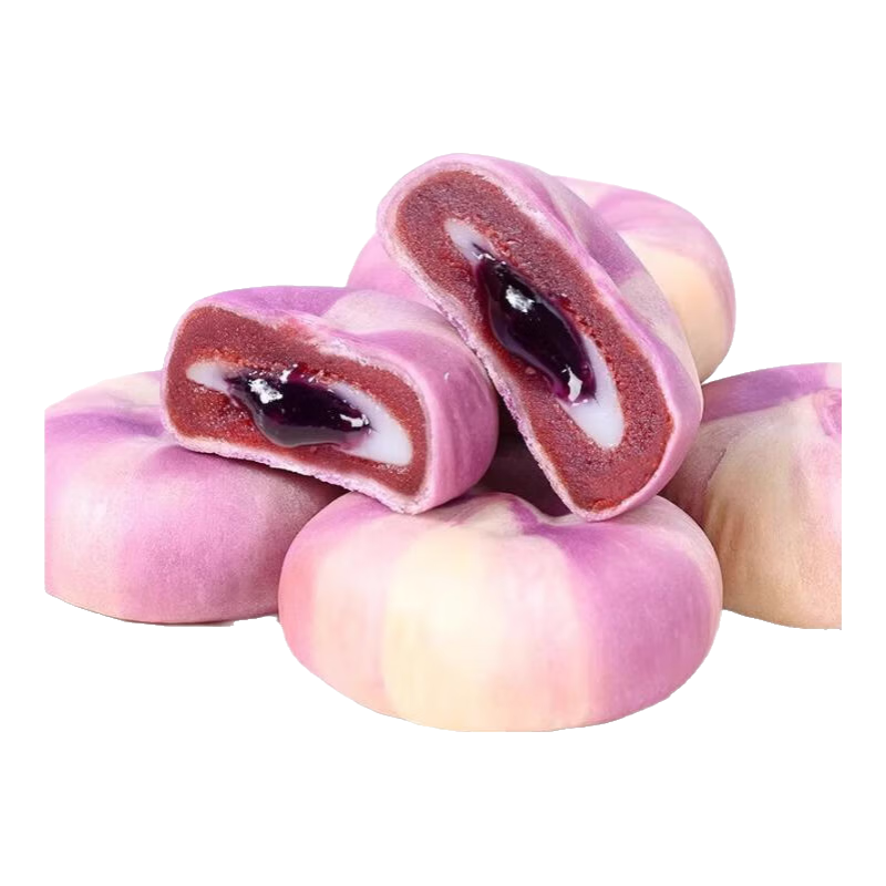 不多言整箱160包 山药蓝莓流心糕爆浆流心饼酥糕点面包小零食官方旗舰店 【1箱/500g/约20包】山药蓝莓流心糕