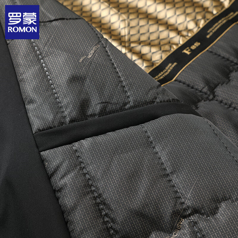 罗蒙（ROMON）夹克男外套春秋新款商务休闲保暖加棉厚款男士通勤茄克衫上衣 卡其 加棉款 L