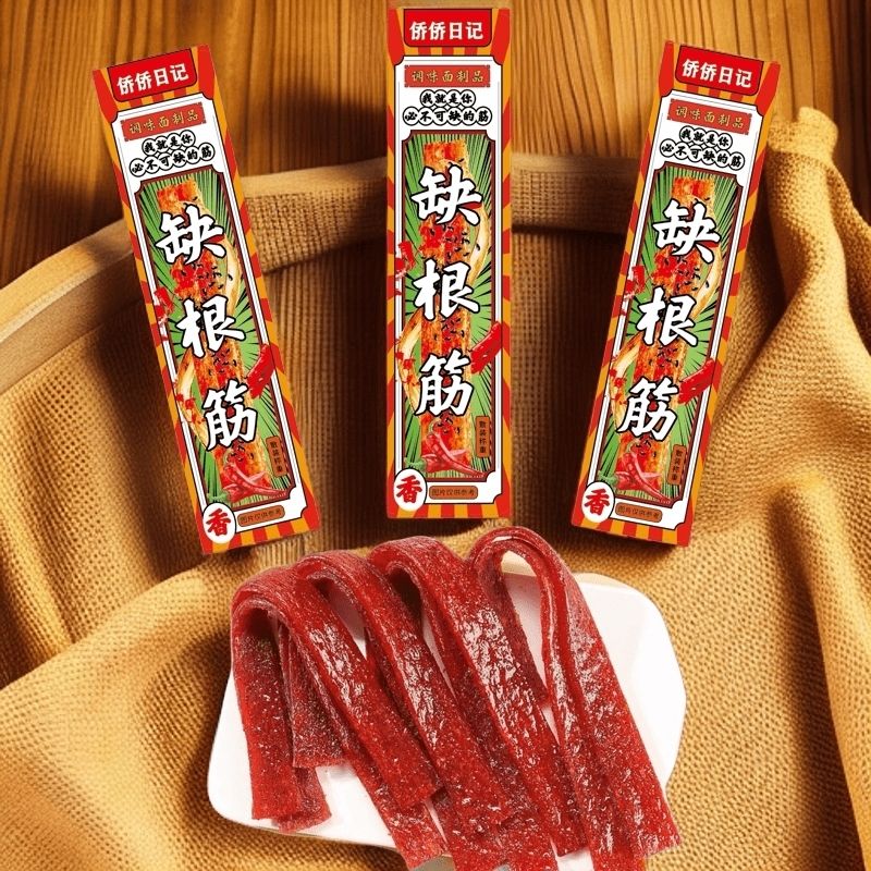 辣条筋缺根牛筋香辣新鲜怀旧8090小吃零食网红休闲食品袋装麻辣 50包