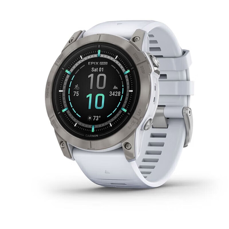 佳明（GARMIN）EPIXPro易耐时户外运动血氧心率跑步GPS音乐高端智能游泳健身手表 EPIX Pro旗舰版-钛白51mm