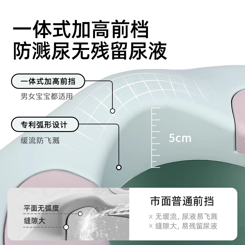 煦凛日本儿童马桶坐便器0-3-6岁婴幼儿专用训练厕所家用便盆尿桶尿盆 【粉色-PU软垫冬暖夏凉】送100只清洁袋