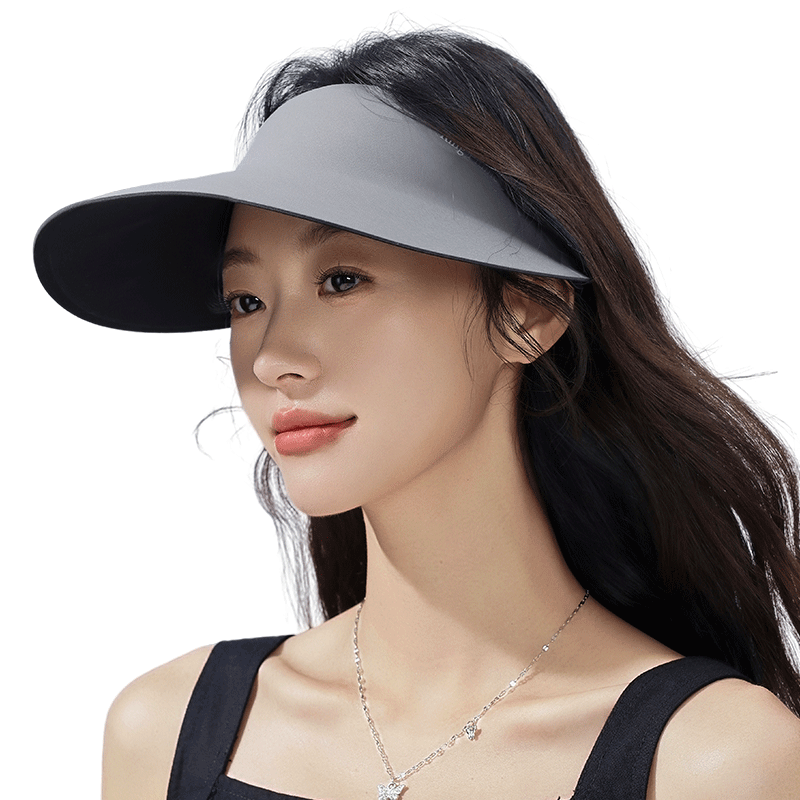 FitonTon防晒帽女遮阳帽夏户外跑步遮脸无痕防紫外线海边帽子女空顶太阳帽